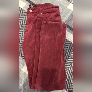 Ethanol Red Corduroy Pants